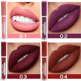 Matte liquid lipstick set with multiple lip color shades