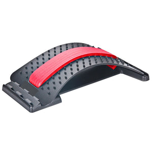 Gray and red back stretcher on a white background