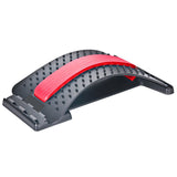Gray and red back stretcher on a white background