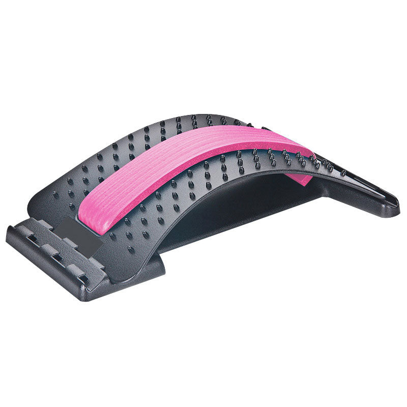 Gray and pink back stretcher on a white background