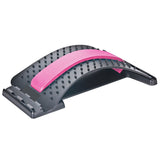 Gray and pink back stretcher on a white background