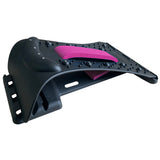 Black and pink footrest on a white background