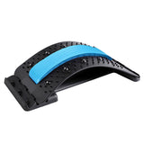 Black and blue wrist support device on a white background
