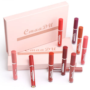 Lipstick shades 05 to 08 displayed on lips with a visible brand name.