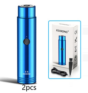 Blue electronic device with 'FEIHONG' branding and packaging on a white background