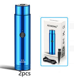 Blue electronic device with 'FEIHONG' branding and packaging on a white background