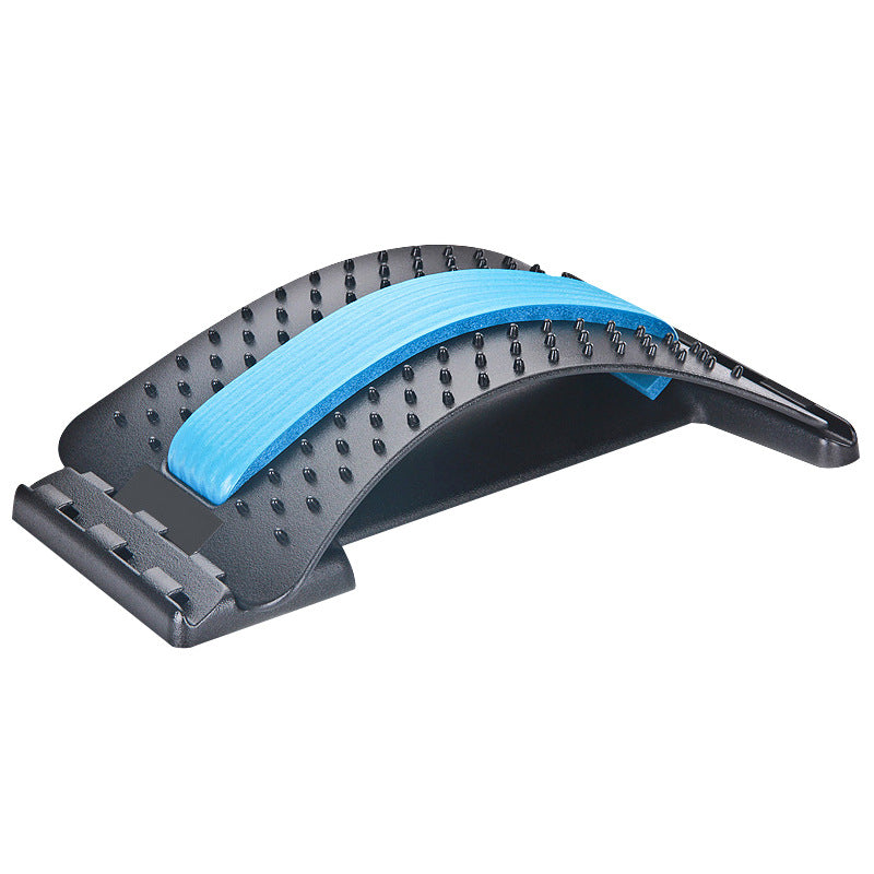 Gray and blue back stretcher on a white background