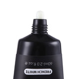Black bottle labeled 'French White' with a white cap on a white background