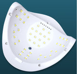 LED light fixture with a dark blue background