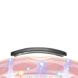 Illustration of a black curved object with a white background