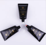 Three black MSHARE Crystal Gel tubes on a white background