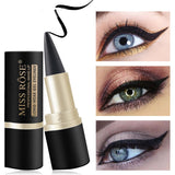 Miss Rose eyeliner with close-up shots of eyes wearing the product