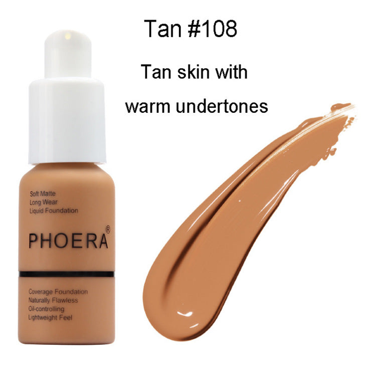 Oil control natural coverage foundation for a smooth makeup base